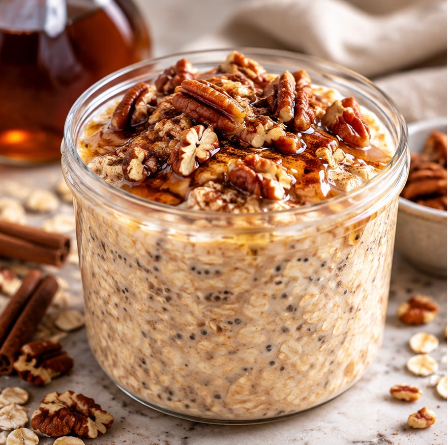 Maple Pecan Protein Overnight Oats
