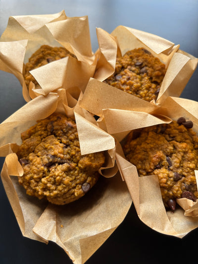 Pumpkin Chocolate Chip Protein Muffins