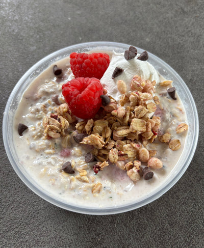 Raspberry Chocolate Chip Overnight Oats