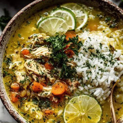 Mexican Lime Chicken Rice Soup