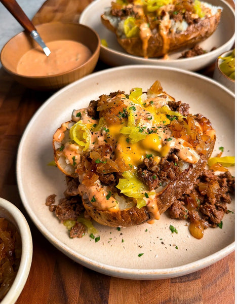 Animal Style Burger Baked Potato