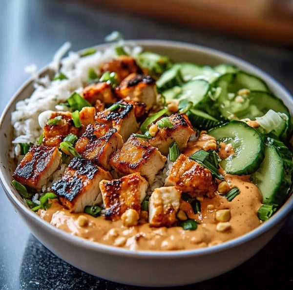 Thai Peanut Chicken Buddha Bowl